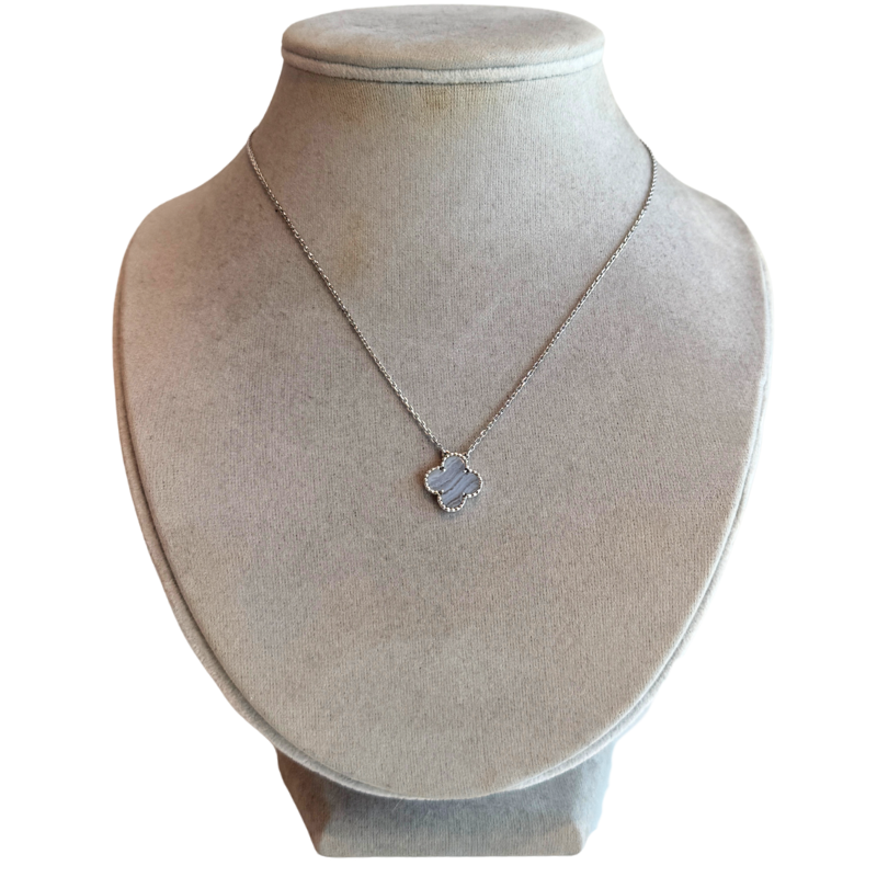 Van Cleef & Arpels Vintage Alhambra Chalcedony Pendant Necklace