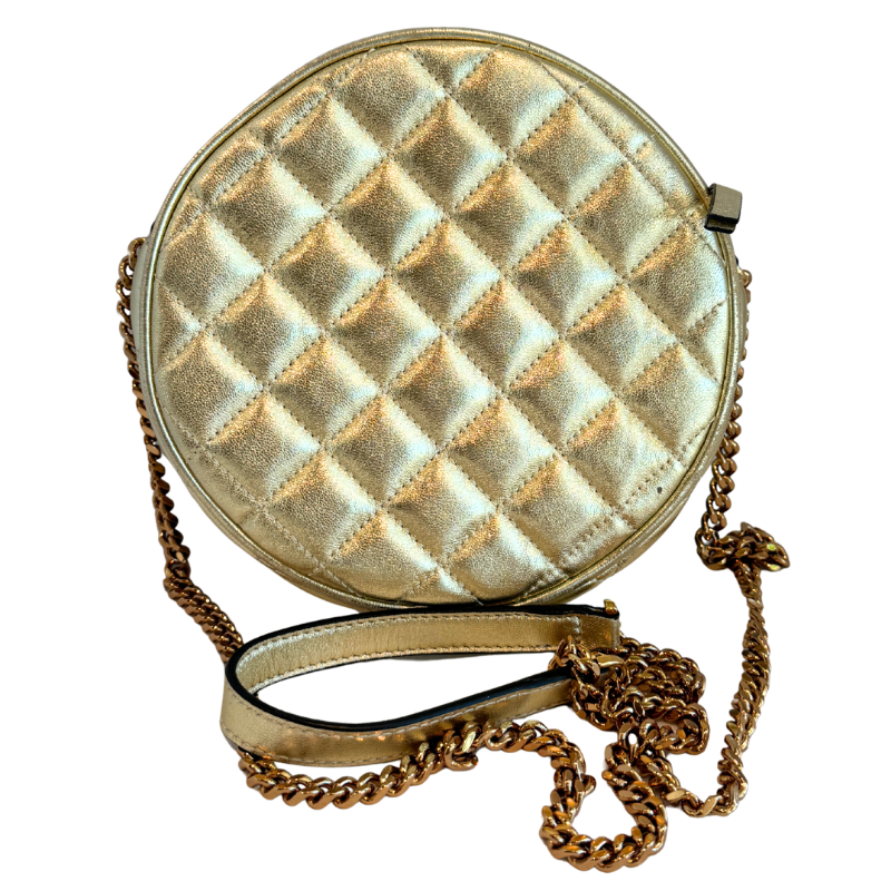 Versace Nappa Quilted La Medusa Round Camera Bag
