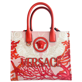 Versace La Medusa Barocco Sea Small Canvas Tote