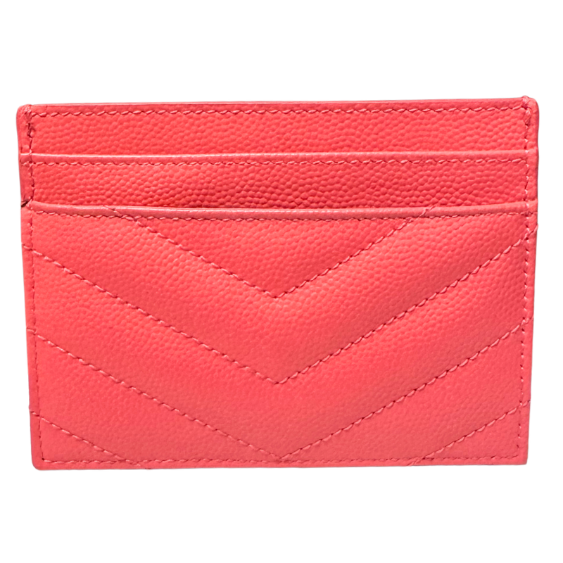 Saint Laurent Grain De Poudre Matelasse Monogram Card Holder