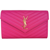 Saint Laurent Grain De Poudre Matelasse Cassandre Chain Wallet