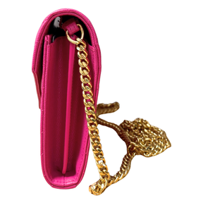 Saint Laurent Grain De Poudre Matelasse Cassandre Chain Wallet