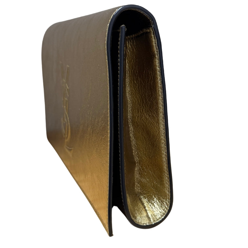 Saint Laurent Metallic Monogram Large Belle De Jour Clutch