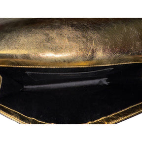Saint Laurent Metallic Monogram Large Belle De Jour Clutch