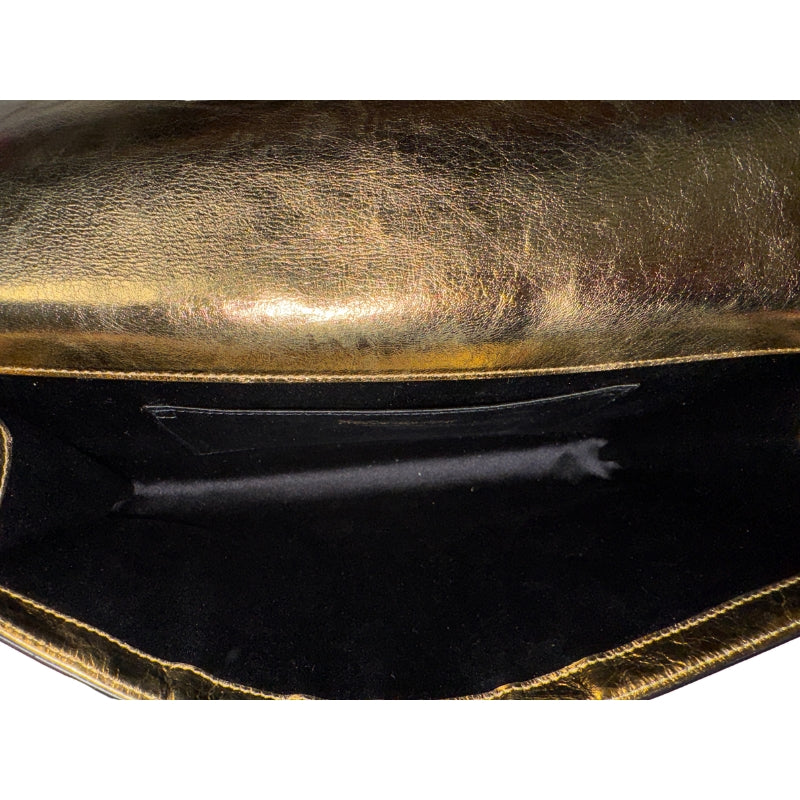 Saint Laurent Metallic Monogram Large Belle De Jour Clutch