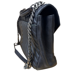 Saint Laurent Chevron Leather Monogram Large College Bag