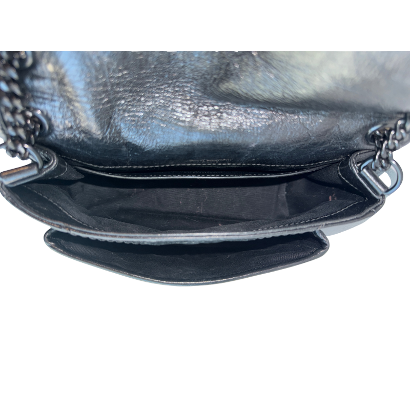 Saint Laurent Crinkle Matelasse Baby Niki Chain Satchel