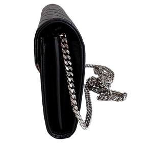Saint Laurent Grain De Poudre Matelasse Cassandre Monogram Wallet On Chain