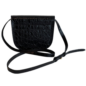 Saint Laurent Crocodile Embossed Calfskin Small Kaia Satchel