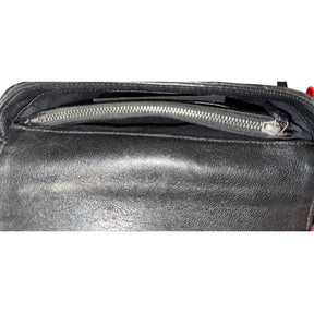 Saint Laurent Sheepskin Matelasse Chevron College Chain Wallet