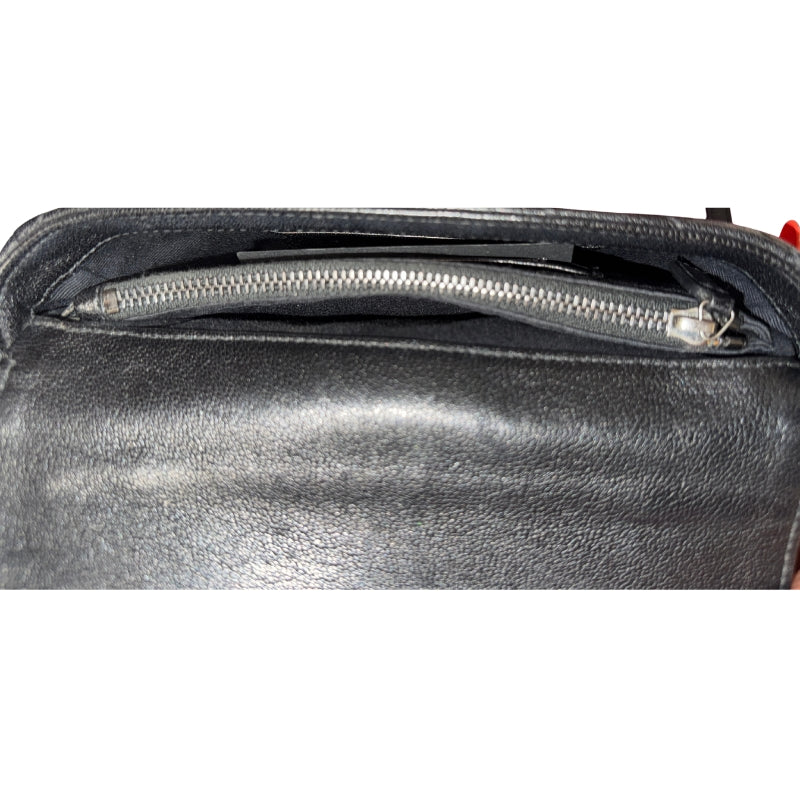 Saint Laurent Sheepskin Matelasse Chevron College Chain Wallet