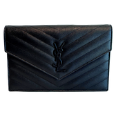 Saint Laurent Cassandre Matelasse Monogram Envelope Chain Wallet