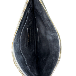 Saint Laurent Quilted Pebbled Leather Clutch