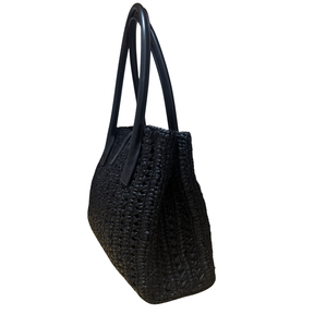 Saint Laurent Panier Raffia Rectangular Tote
