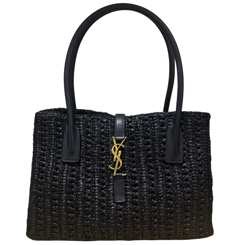 Saint Laurent Panier Raffia Rectangular Tote