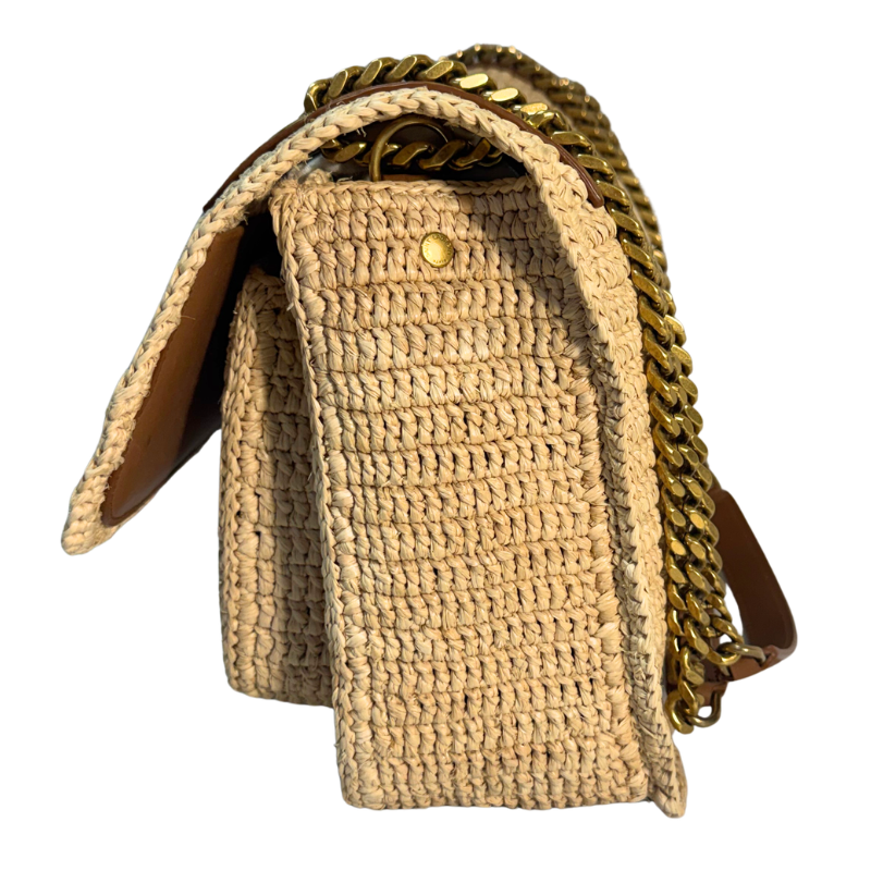 Saint Laurent Raffia Medium Niki Shoulder Bag