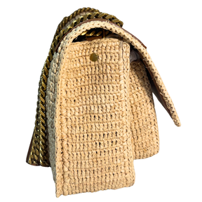 Saint Laurent Raffia Medium Niki Shoulder Bag