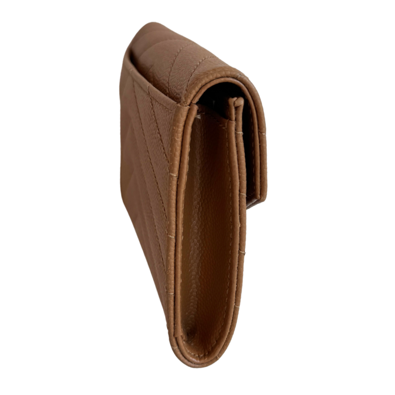 Saint Laurent Grain De Poudre Matelasse Cassandre Monogram Small Envelope Wallet