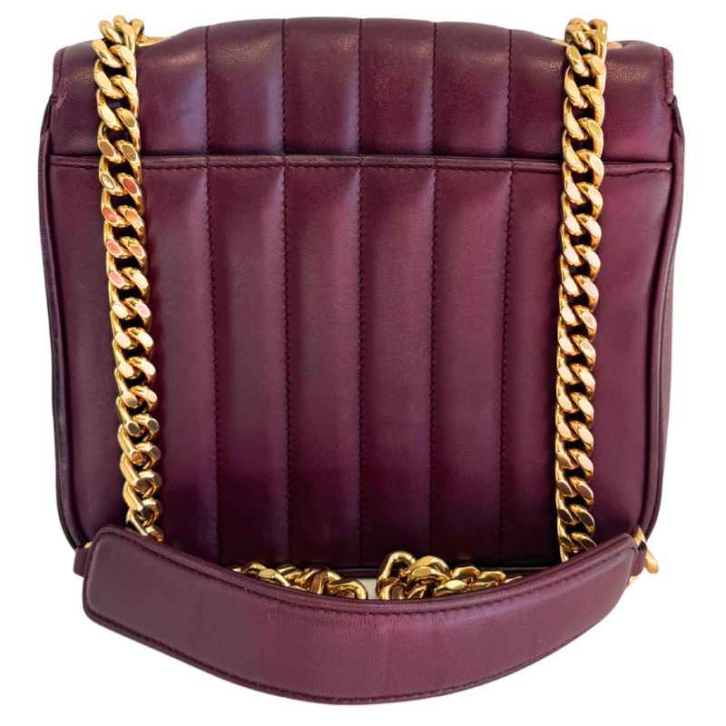 Saint Laurent Matelasse Monogram Small Vicky Chain Bag