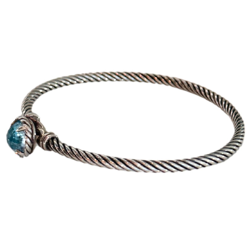 David Yurman Blue Topaz Petite Chatelaine Cable Bracelet