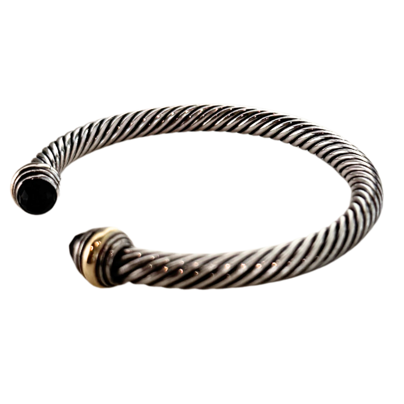 David Yurman Classic Onyx Cable Cuff Bracelet