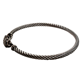 David Yurman Petite Wheaton Diamond Buckle Cable Bracelet