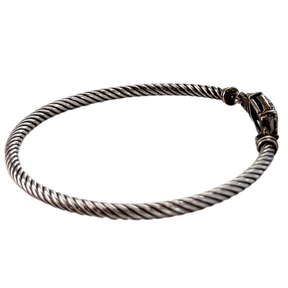 David Yurman Petite Wheaton Diamond Buckle Cable Bracelet
