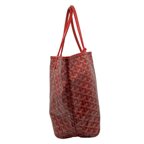 Goyard Red St. Louis Tote MM, Coated Canvas Exterior, Dual Shoulder Straps, Open Top, Canvas Lining, Pouch Included, Condition: Excellent