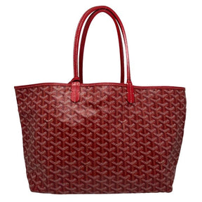 Goyard Red St. Louis Tote MM, Coated Canvas Exterior, Dual Shoulder Straps, Open Top, Canvas Lining, Pouch Included, Condition: Excellent