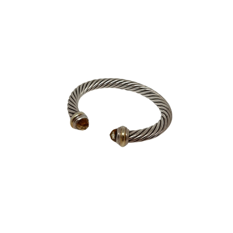 David Yurman Cable Classic Bracelet, Sterling Silver, Citrine, 18K Yellow Gold, Condition: Excellent