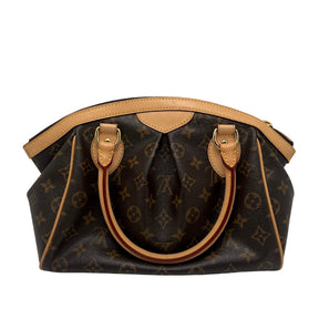 Louis Vuitton Monogram Tivoli PM, Brown Coated Canvas Exterior, LV Monogram, Brass Hardware, Rolled Handles, Canvas Lining, Three Interior Pockets, Top Zip Closure, Dust Bag Included, Condition: Excellent