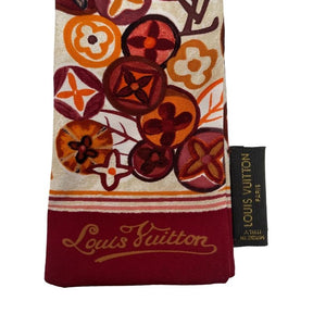 Louis Vuitton Silk Neck Scarf LV Monogram Pattern, Width: 2.5" Length: 46.5", Condition Excellent