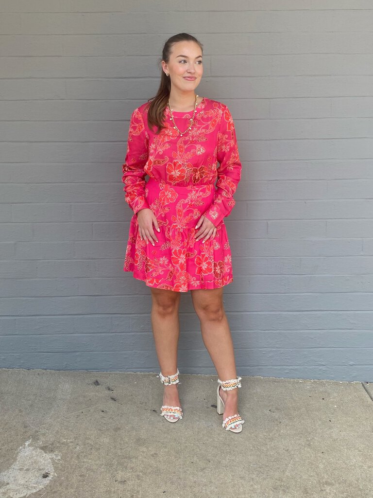 Women's Pink Floral Dress