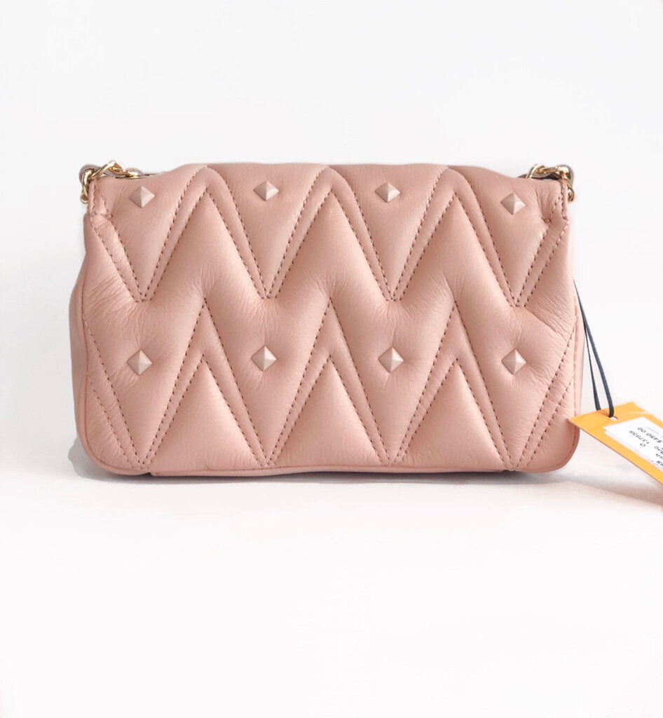 Valentino by Mario Valentino Poisson Studded & Quilted Leather Crossbody