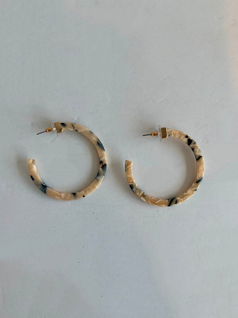 Speckled Hoop Earrings