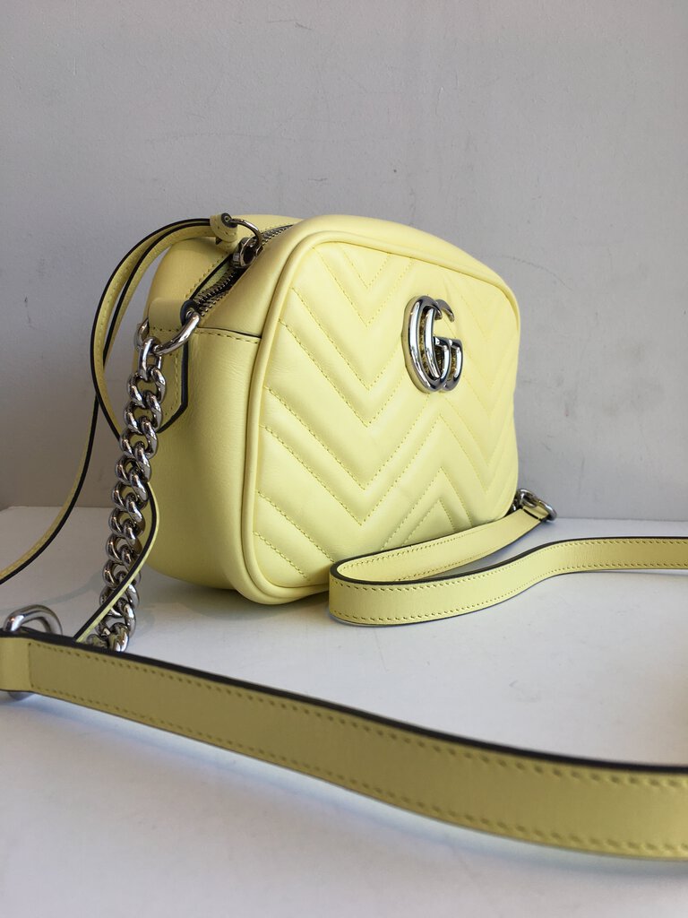 Gucci GG Marmont Pale Yellow Small Shoulder Bag