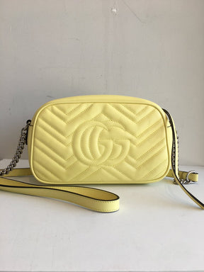 Gucci GG Marmont Pale Yellow Small Shoulder Bag