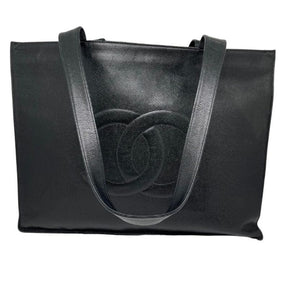 Chanel Leather CC Shopping Tote