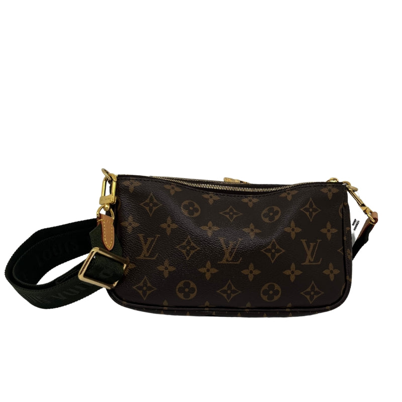 Louis Vuitton Multi Pochette Hybrid Crossbody Bag, Removable Round Zipped Coin Purse, Removable Mini Pochette Accessoires, Removable Pochette Accessories, Green Removable Strap, Chain Removable Strap, Monogram Coated Canvas, Gold-Color Hardware, Condition: Excellent