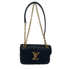 Louis Vuitton New Wave Quilted Multi Pochette, Black Leather Exterior, Quilted Pattern, Brass Hardware, Single Chain Strap, LV Logo, Alcantara Lining, Single Interior Pocket, Front Clasp Closure, Dust Bag Included, Condition: Excellent
