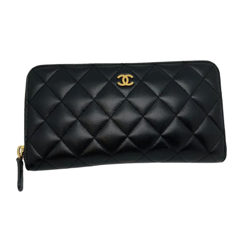 Chanel Quilted Lambskin Zip Wallet