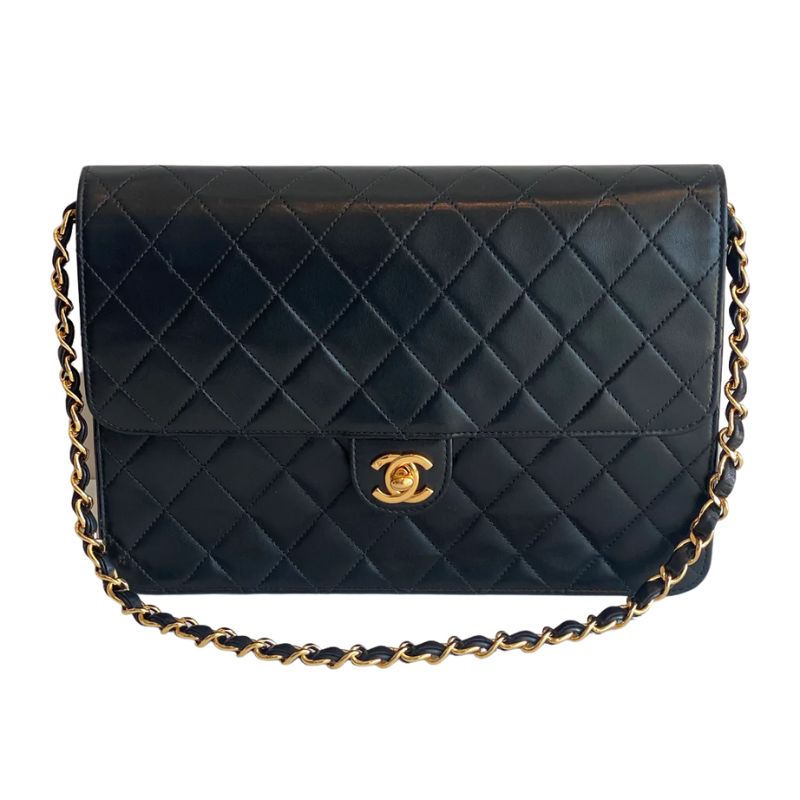 Chanel Quilted Lambskin Single Flap Bag