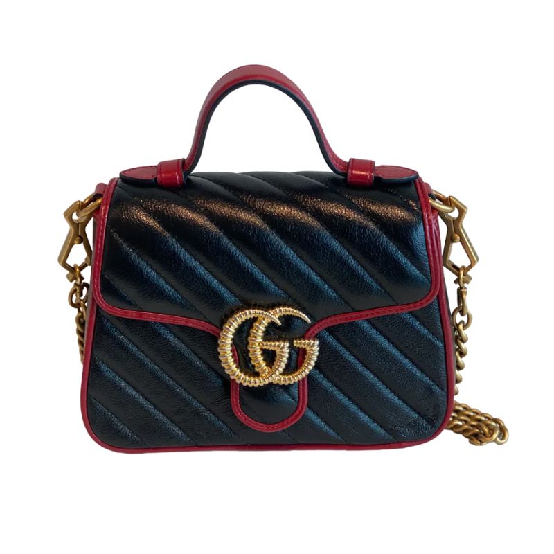 Gucci Mini Torchon GG Marmont Top Handle Bag