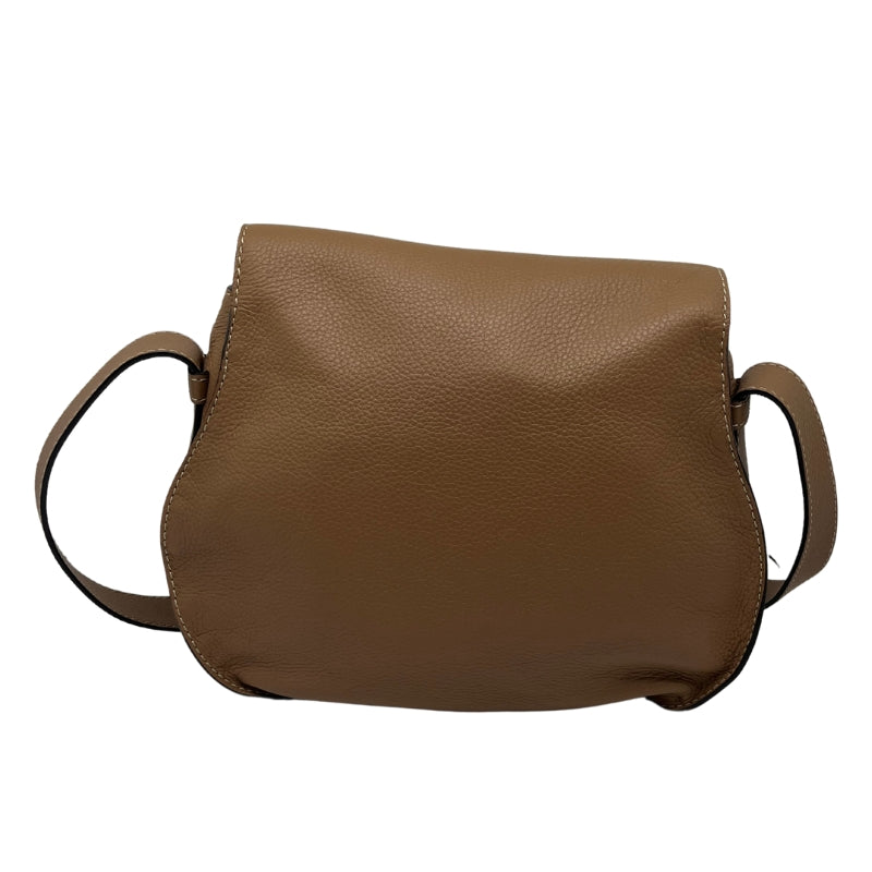 Chloe Marcie Brown Leather Crossbody, Brown Leather Exterior, Gold-Tone Hardware, Front Flap Closure, Adjustable Crossbody Strap, Canvas Lining, Single Interior Pocket, Condition: Excellent