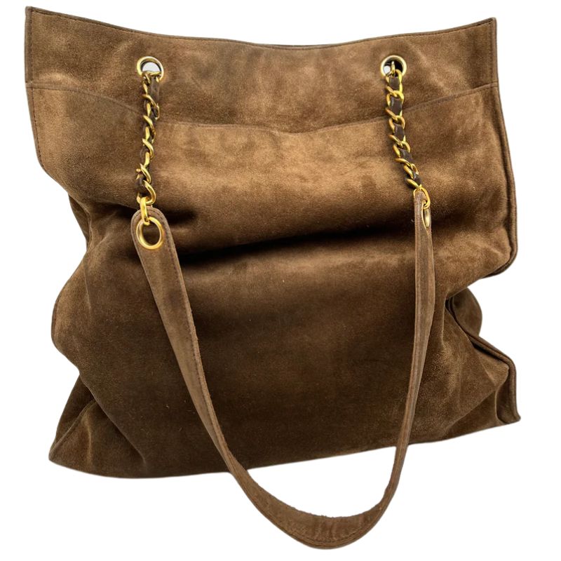 Discover Elegance: Vintage Chanel Suede Tote at Dress Raleigh