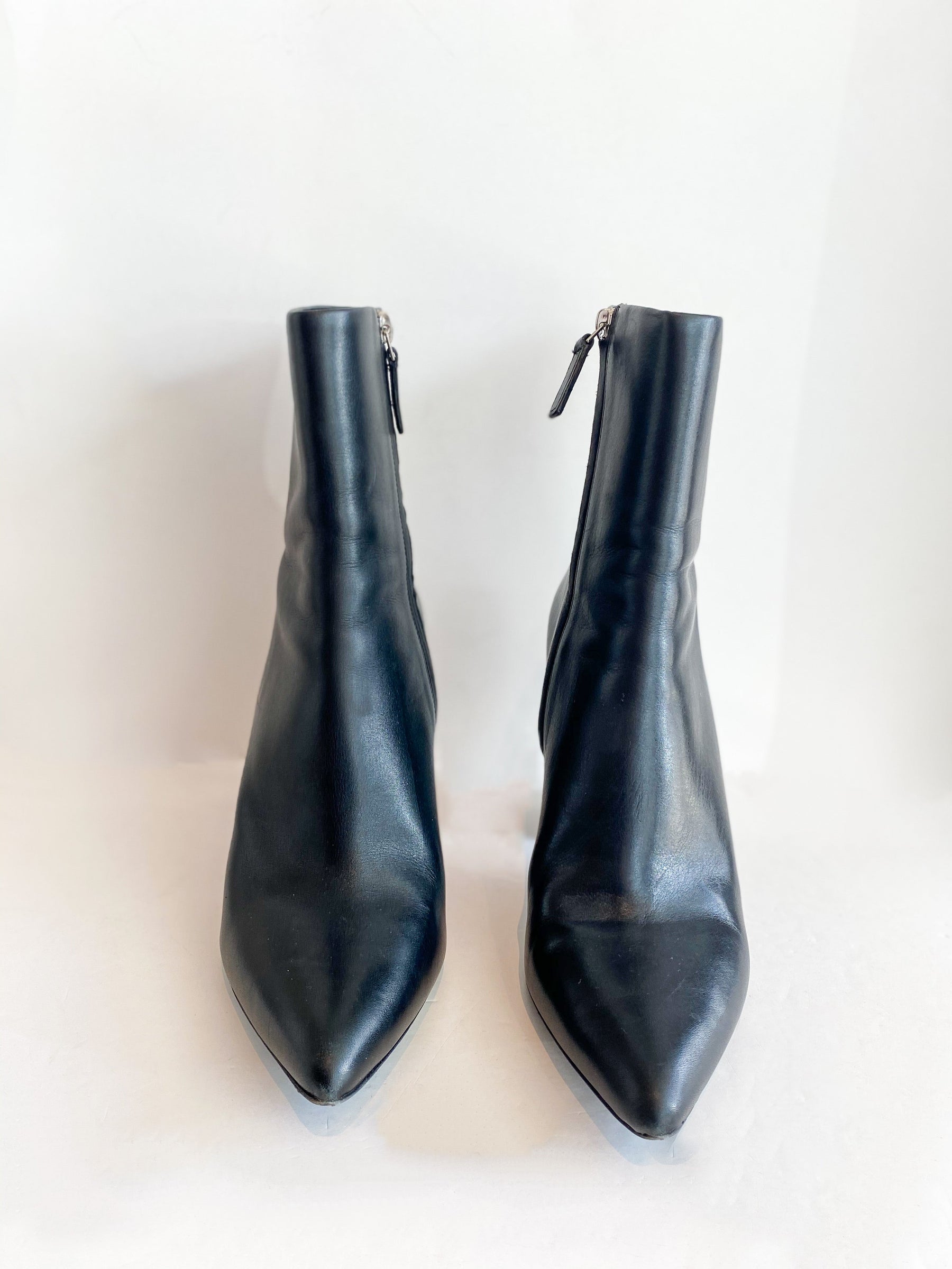 Alexander Wang Leather Boots Black Front