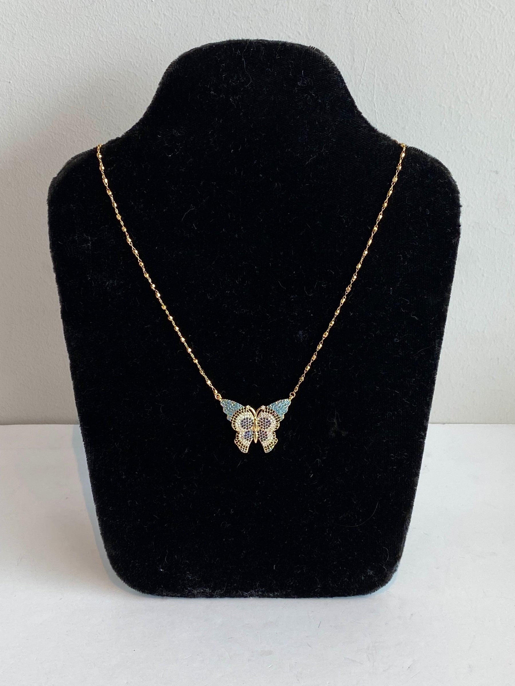 Jeweled Butterfly Necklace