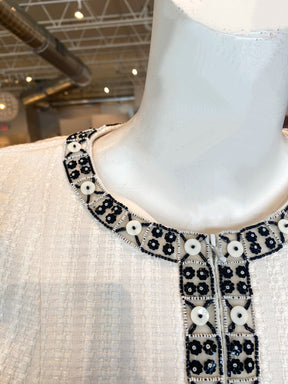 Chanel Embroidered Beaded Blazer Neckline