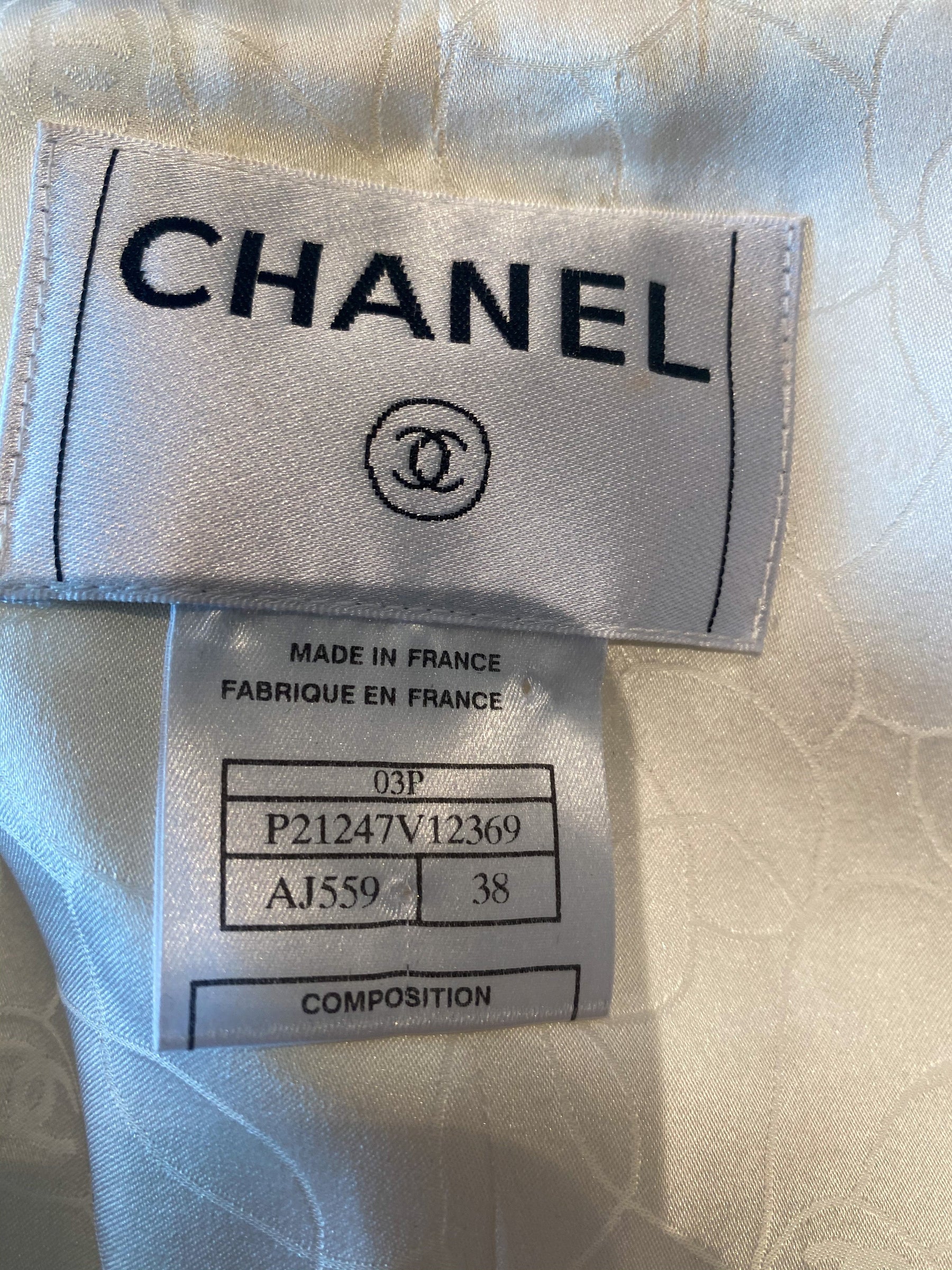 Chanel Embroidered Beaded Blazer Label