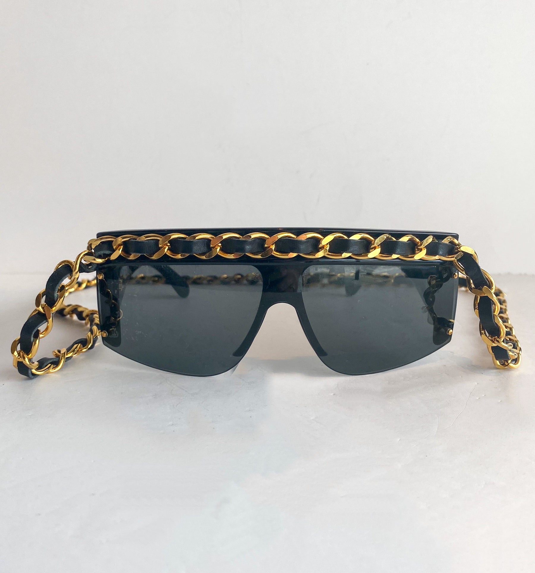 Chanel Chain-link Sunglasses Vintage Front of Sunglasses